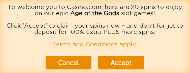 Casino.com 20 Free Spins
