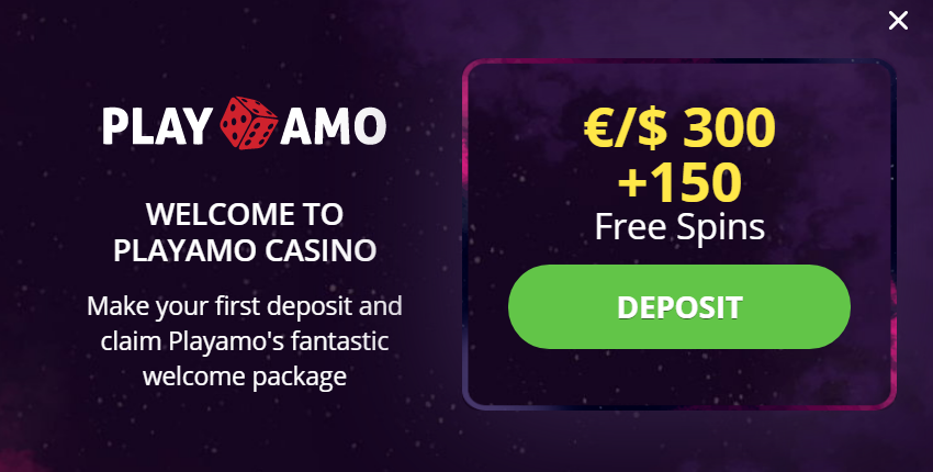 PlayAmo Casino Welcome Bonus