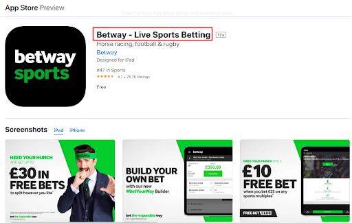 Betway Mobile Apps