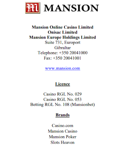 MansionCasino Lehitimong Online Casino