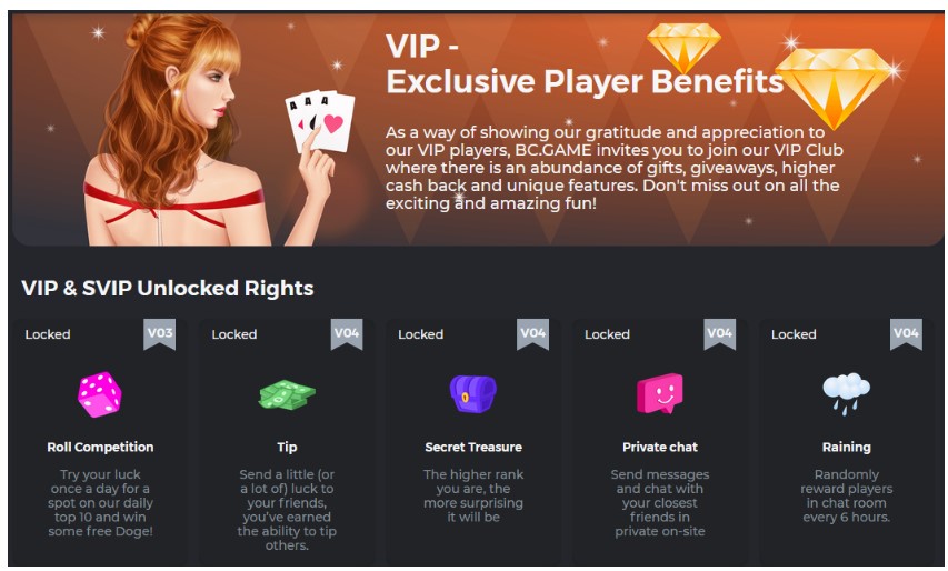 VIP Exclusive Player Benefits