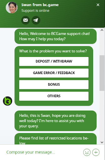live chat option