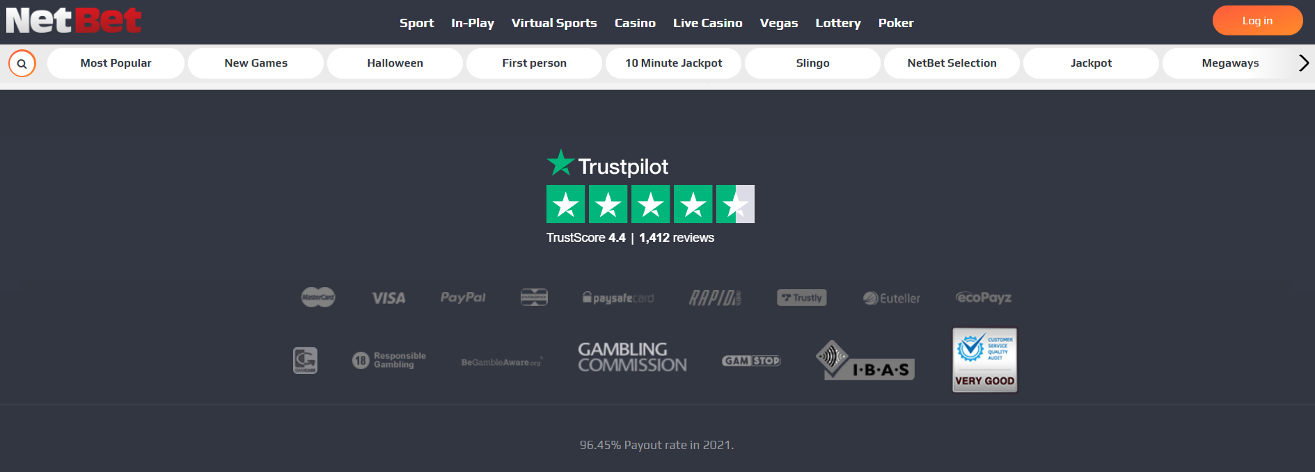 Play Online Casino at NetBet