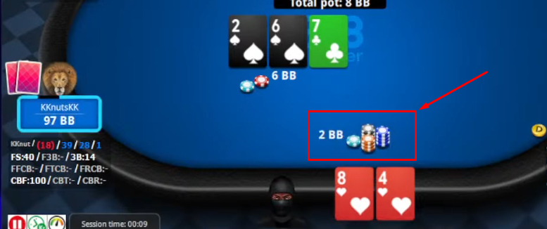 Bet at 888 Poker