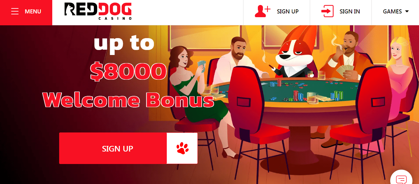 Play Texas Hold’em Poker at Red Dog Casino