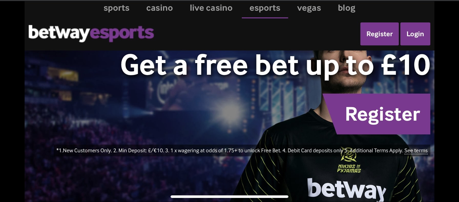 Betway eSports Free Bets