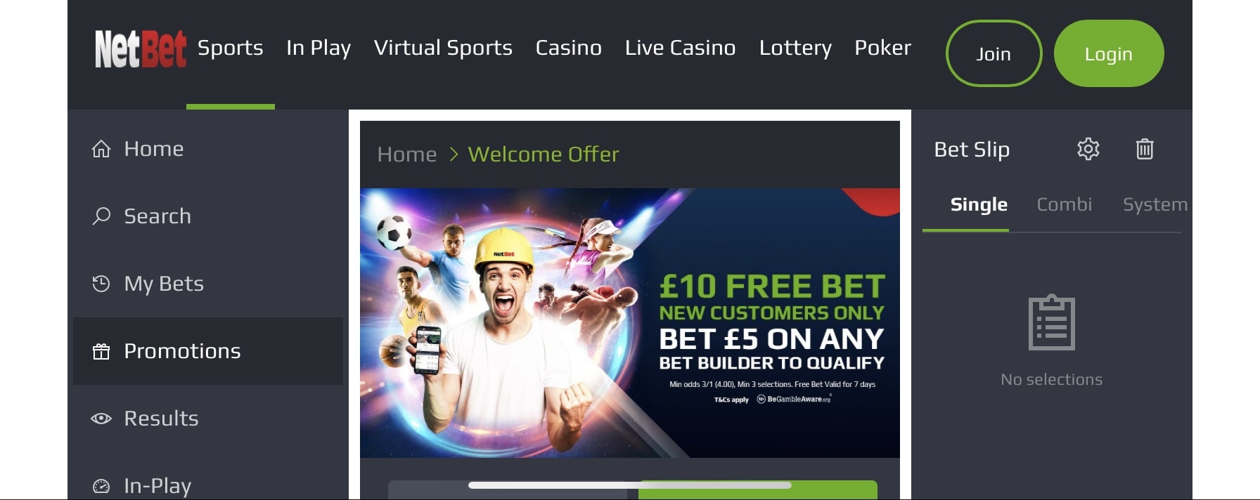 NetBet Free Bet Welcome Offer