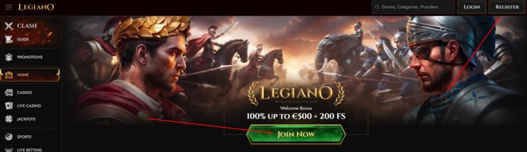 legiano casino retrait