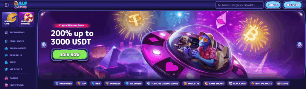 Register at AlfCasino